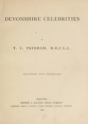 Cover of Devonshire celebrities by Thomas Lawrence Pridham