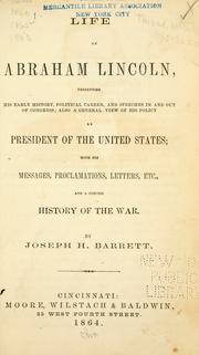 Cover of Life of Abraham Lincoln by Joseph H. Barrett