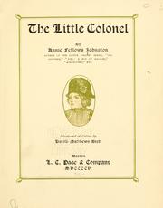 Cover of The little colonel by Annie F. Johnston
