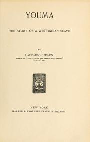 Cover of Youma by Lafcadio Hearn
