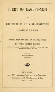 Front cover of Surry of Eagle's-nest by John Esten Cooke