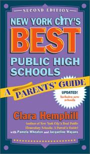 Front cover of New York City's Best Public High Schools by Clara Hemphill