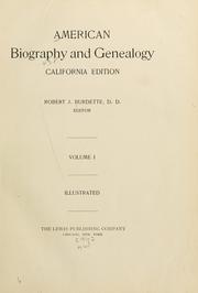 Front cover of American biography and genealogy by Burdette, Robert J.
