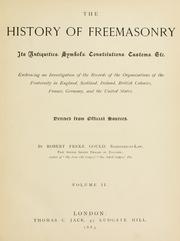 Front cover of The history of freemasonry by Robert Freke Gould