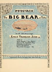 Front cover of Monarch, the big bear of Tallac by Ernest Thompson Seton