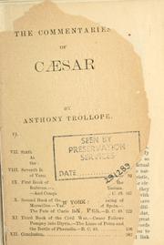 Cover of The commentaries of Caesar by Anthony Trollope