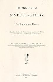 Cover of Handbook of nature-study for teachers and parents by Anna Botsford Comstock