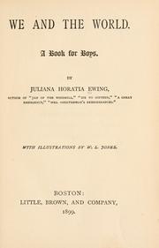 Cover of We and the world by Juliana Horatia Gatty Ewing
