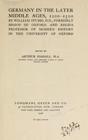 Cover of Germany in the later Middle Ages, 1200-1500 by William Stubbs