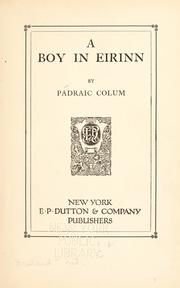Cover of A boy in Eirinn by Padraic Colum