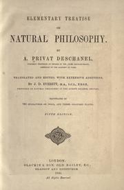Front cover of Elementary treatise on natural philosophy by A. Privat-Deschanel