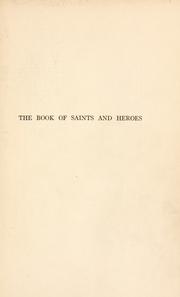 Cover of The book of saints and heroes by Leonora Blanche Lang