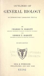 Front cover of Outlines of general biology by Hargitt, Charles Wesley