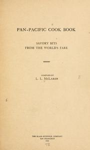Front cover of Pan-Pacific cook book by L. L. McLaren