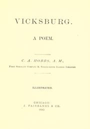 Cover of Vicksburg by Charles Albert Hobbs