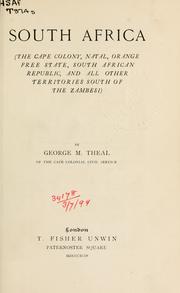 Front cover of South Africa by George McCall Theal