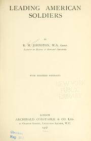 Front cover of Leading American soldiers by Robert Matteson Johnston
