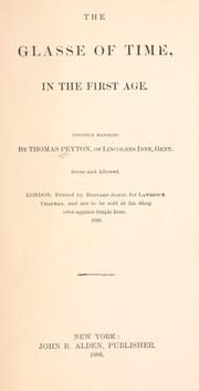 Front cover of The glasse of time by Thomas Peyton