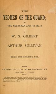Front cover of Yeomen of the Guard by Sir Arthur Sullivan