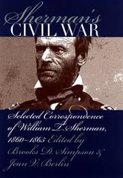 Front cover of Sherman's Civil War by William T. Sherman