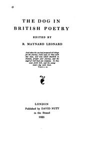 Front cover of The dog in British poetry by R. M. Leonard