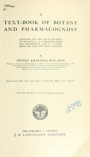 Front cover of A text-book of botany and pharmacognosy by Henry Kraemer