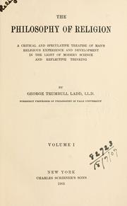 Cover of The philosophy of religion by Ladd, George Trumbull