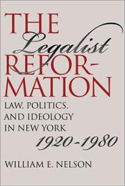 Cover of The legalist reformation by Nelson, William Edward