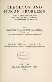 Cover of Theology and human problems by Lyman, Eugene William