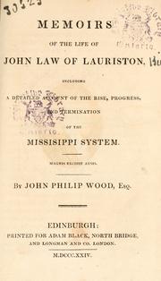 Front cover of Memoirs of the life of John Law of Lauriston by John Philip Wood