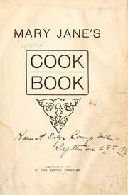 Front cover of Mary Jane's cook book by Mary Jane