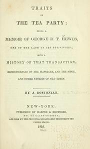 Front cover of Traits of the tea party by B. B. Thatcher
