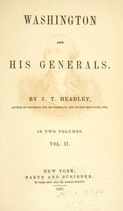 Cover of Washington and his generals by Joel Tyler Headley
