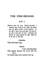 Cover of The fire-bringer by William Vaughn Moody