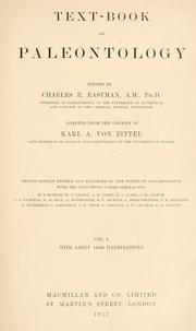 Cover of Text-book of paleontology by Karl Alfred von Zittel