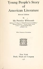 Front cover of Young people's story of American literature by Ida Prentice Whitcomb