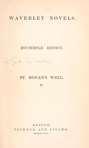 Cover of St. Ronan's well by Sir Walter Scott