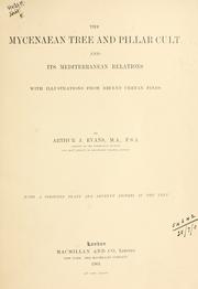 Front cover of The Mycenaean tree and pillar cult by Evans, Arthur Sir