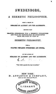 Front cover of Swedenborg, a hermetic philosopher by Ethan Allen Hitchcock