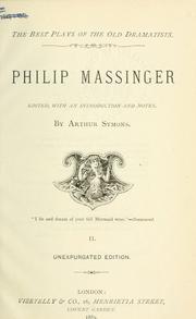 Cover of Philip Massinger by Philip Massinger