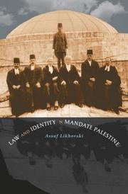 Front cover of Law and identity in mandate Palestine by Assaf Likhovski