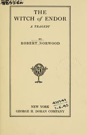 Front cover of The witch of Endor by Robert Norwood