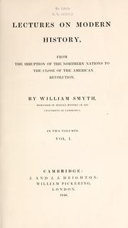 Cover of Lectures on modern history by Smyth, William