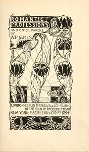 Cover of Romantic professions by William Powell James