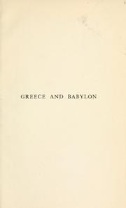 Front cover of Greece and Babylon by Lewis Richard Farnell