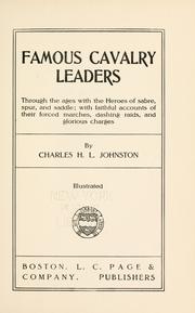 Front cover of Famous cavalry leaders by Charles Haven Ladd Johnston