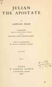Cover of Julian the Apostate by Gaetano Negri