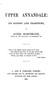 Cover of Upper Annandale by Agnes Marchbank