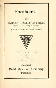Front cover of Pocahontas by Elizabeth Eggleston Seelye