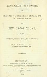 Front cover of Autobiography of a pioneer by Jacob Young